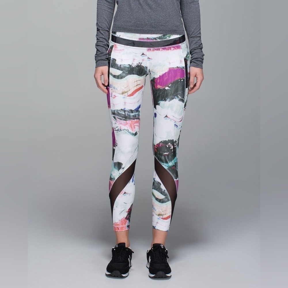 LULULEMON Inspire Tight II Full-On Luxtreme (Mesh) Pigment Wave Multi / Black. - Picture 6 of 10